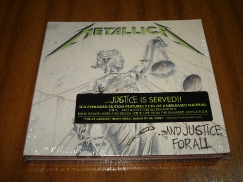 Box Metallica / And Justice For All (nuevo Y Sellado) 3 Cd