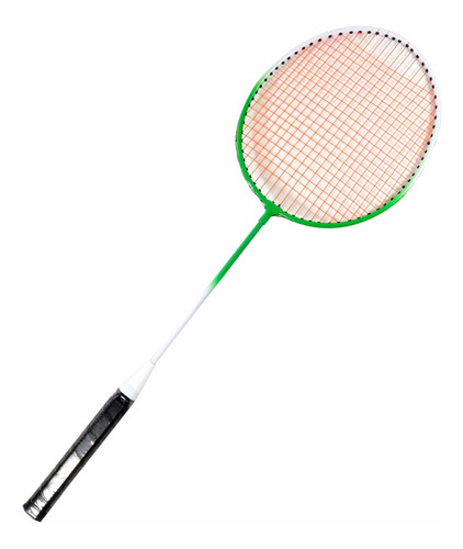 2 Raquetes De Badminton Verde E Branco Com Bolsa Raqueteira