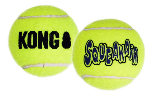 3 Pzas Pelotas Tenis Squeakair Medianas Amarillo Perro Kong