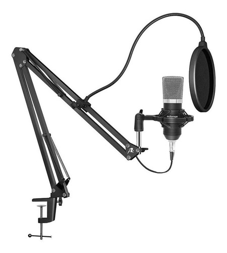 Micrófono Redlemon 79807 condensador unidireccional y cardioide negro