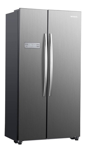 Refrigerador con freezer Winia FRS-W5500BXA color silver con capacidad de 436L 220V