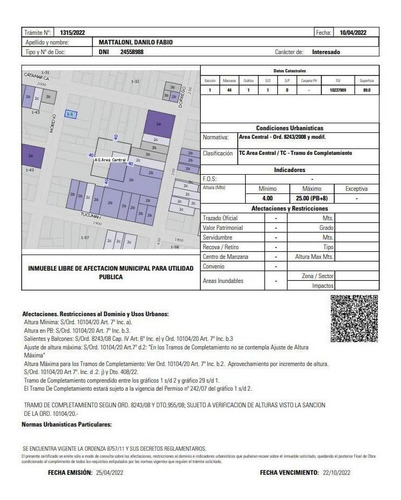 Imagen 5 de 5 de Venta Terreno Moreno 300 - Zona Centro - Ideal Constructoras