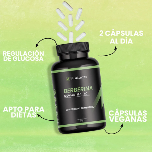 Suplemento En Cápsula Nuboost Suplemento Berberina X 90g