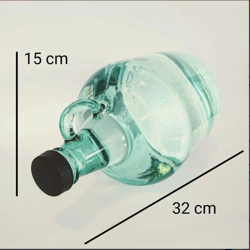 Botellas De 4 Litros De Vidrio Y Tapas (caja Con 6 Piezas) Verde Georgia