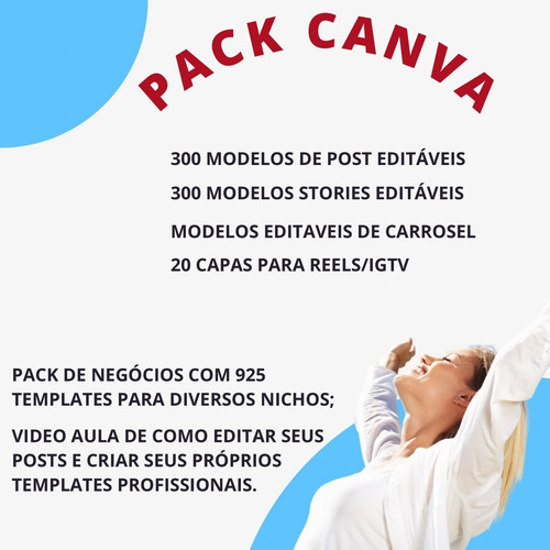 Imagem 2 de 2 de Super Pack Canva + De 1500 Posts Editáveis Para Suas Redes.