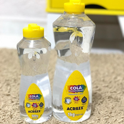 Cola Transparente Ideal Para Slime Acrilex Lavável 1kg