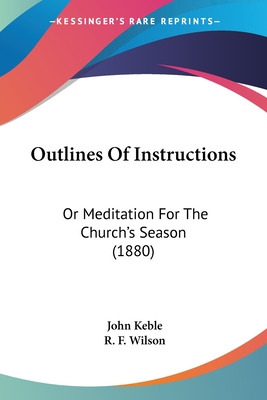Libro Outlines Of Instructions: Or Meditation For The Chu...