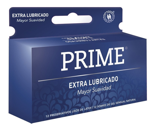 Preservativos Prime Caja X 12 Un. Extra Lubricado Discreto!