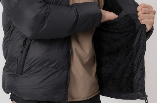 Campera Puffer Con Piel Interior Para Invierno Hombre