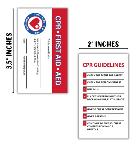 Lashicorn Cpr Y Tarjetas De Certificación Aed De Primeros |