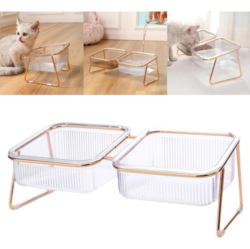 Dp Comedero Doble Elevado For Perros Y Gatos
