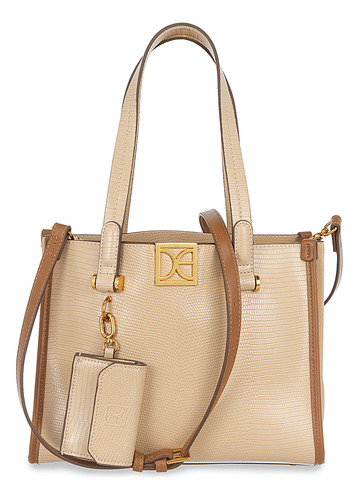 Bolsa Satchel Cloe Iximil Mediano Color Nude