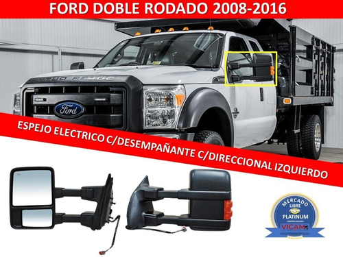 Espejo Eléctrico Ford Doble Rodado 08-16 Izquierdo