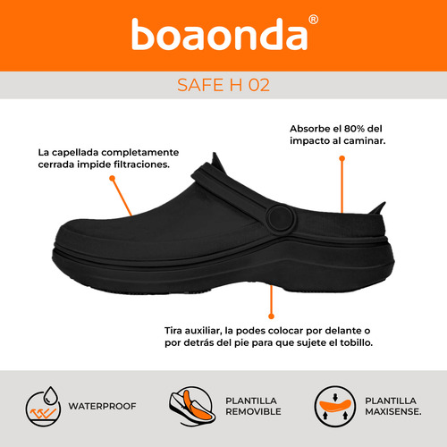 Zueco Antideslizante Gastronomía Sanidad Boaonda Safe H 02