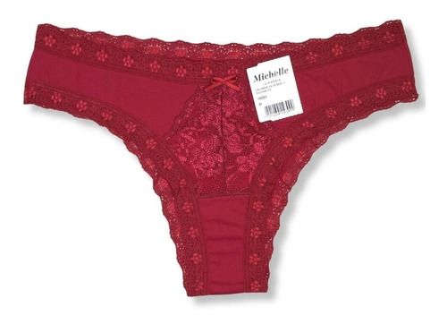 Kit C/ 3 Calcinha Tanga Renda Frontal Transparente Michelle