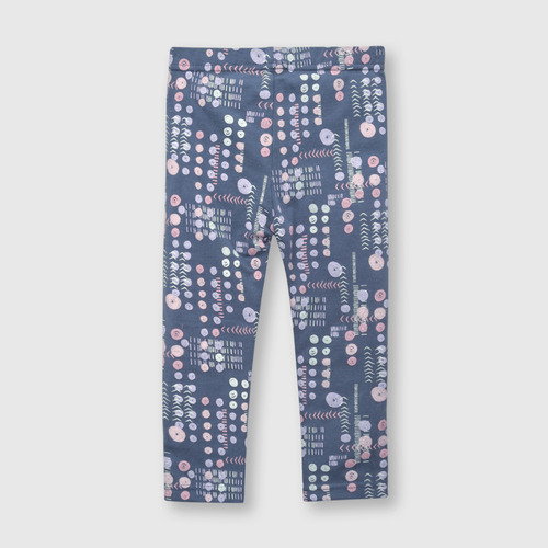 Leggings De Bebé Niña Estampada Azul Colloky
