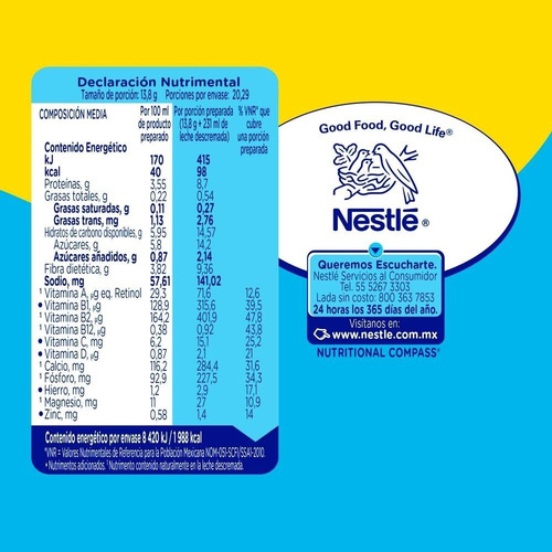 Nesquik Alimento En Polvo Reducido En AzĂșcar Extra Cocoa