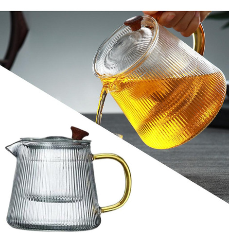 Tetera Segura Para Estufa, Vidrio De Borosilicato 500ml