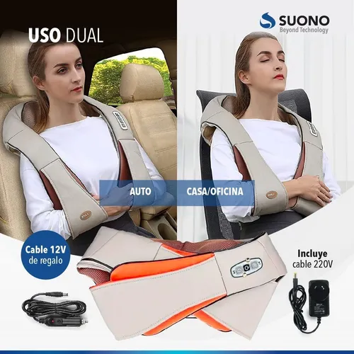 Masajeador Electrico Cuello Cervical Espalda Lumbar Portatil