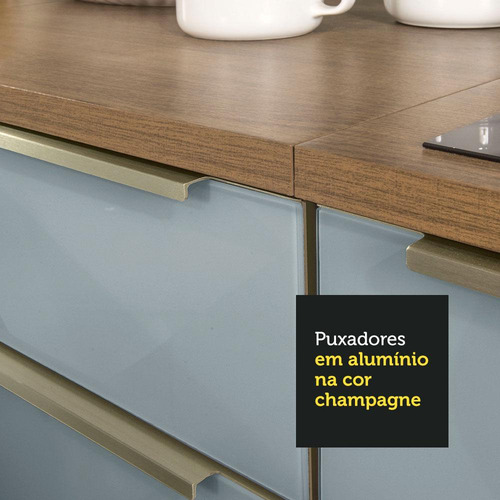 Mueble Para Horno Y Microondas Madesa Lux Con Encimera Mg Color Rústico/Gris