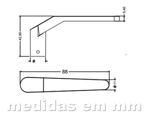 Maçaneta Redonda/alavanca Para Fechadura Porta Madeira Casa