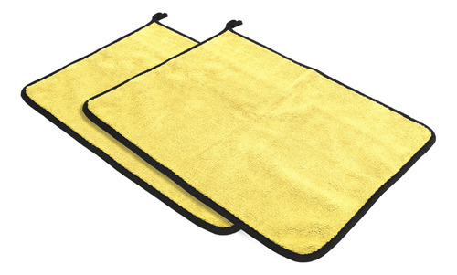 Toalla De Pesca Absorbente Amarilla+gris, Algodón, Espesante