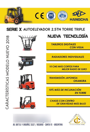 Oportunidad! Autoelevador Hangcha 2.5 A 7 Ton Nafta Diesel