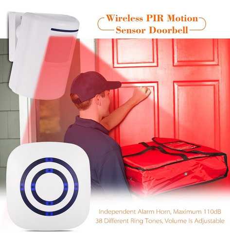 Timbre Con Sensor Infrarrojo Inalámbrico Y 38 Melodías