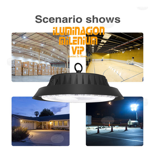 Lampara Campana Led Ufo Solar 50w 100w 150w 300w 400w 6500k