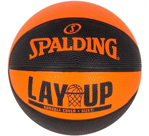 Bola de Basquete Spalding Lay-up Tamanho 7 - Laranja e Preto