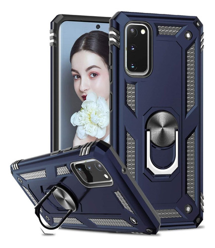 Funda Cronox Para Samsung Galaxy S20 Carcasa Antishock Mica Azul