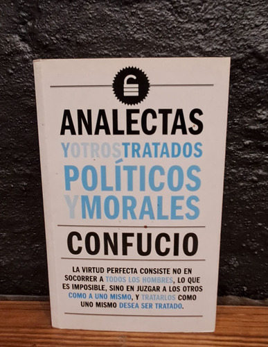 Analectas Y Otros Tratados Politicos Y Morales   Usado I...