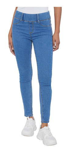 Leggins Básica Skinny Ii Azul Claro - Mujer Corona