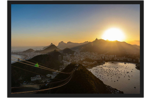 Quadro Cidade Rio De Janeiro Com Moldura Rc09