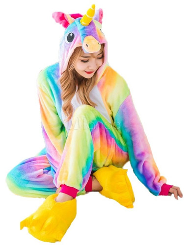 Pijama Kigurumi Unicornio Arcoiris Multicolor