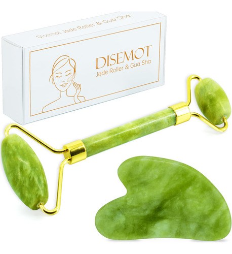 Ferramentas Faciais Jade Roller E Gua Sha Disemot Antienvelh