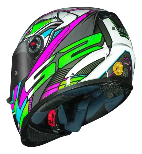 Capacete Ls2 Ff358 Xdron Rosa Brilhante Pink Tribal Starwar Capacete Ls2 Ff358 Xdron Rosa Brilhante Pink Tribal Starwar