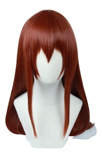 Peluca Castaña Cosplay Steins Gate Makise Kurisu Christina 