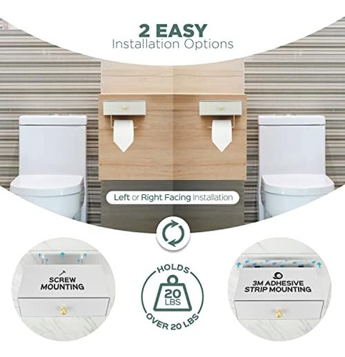 Atlas Home Portarrollos De Papel Higiénico Con Estante - Dis