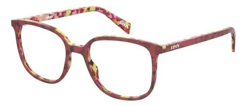 Armação De Óculos Levis Lv1020 Mu1 53 Rosa Translúcido