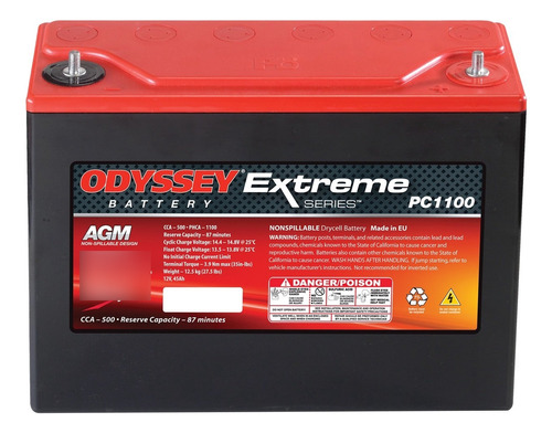 Bateria Carrera Extrema Odyssey Pc1100 Er40