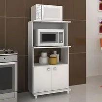 Comprar Mueble Auxiliar De Cocina Para Microondas Victoria - Blanco