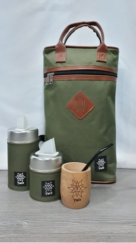 Equipo De Mate Set Matero | Bolso + Mate +yerbera +azucarera