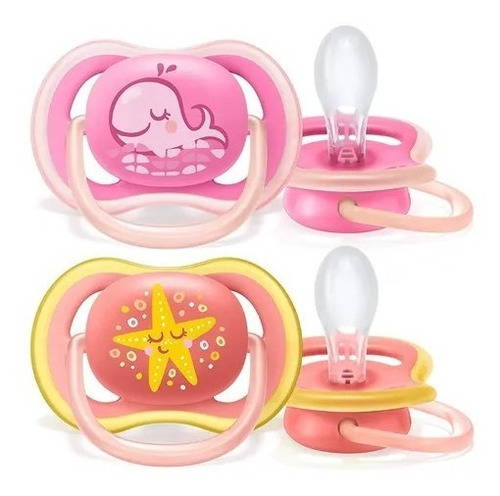 Imagen 4 de 9 de Set De 2 Chupones Ultra Air 6-18m Avent Cod.12