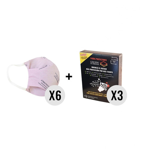 Atom-protect Conicet X 6 + Toallas Liquido Guardian X 3