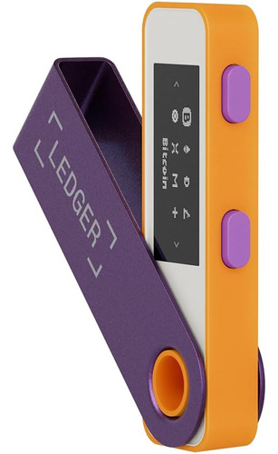 Billetera De Hardware Ledger Cap De 1.5mb, Purpura Y Naranja