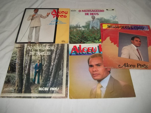 Lp Vinil - Alceu Pires - 5 Discos - Musica Religiosa