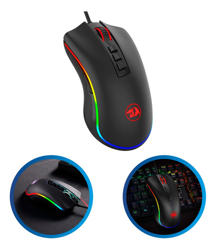 Redragon M711 Cobra Mouse Gamer 24k Dpi 8 Botones Rgb Usb