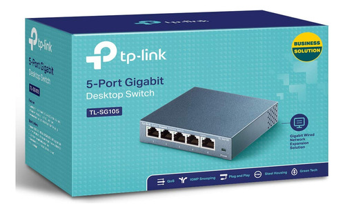 Switch 5 Puertos Tp-link Tl-sg105 Gigabit 10/100/1000 Ctc