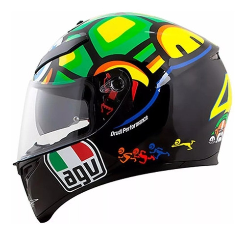 Capacete Agv K3 Sv Turtle C/ Viseira Interna 